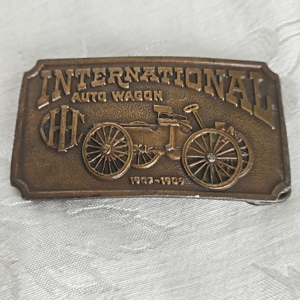 Auto Wagon Brass Belt Buckle.